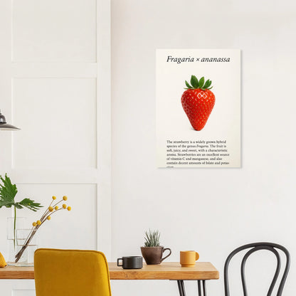 Frukter: Strawberry Botanical Print Poster – Vibrant Fruit Art for Your Home, Available in Multiple Sizes