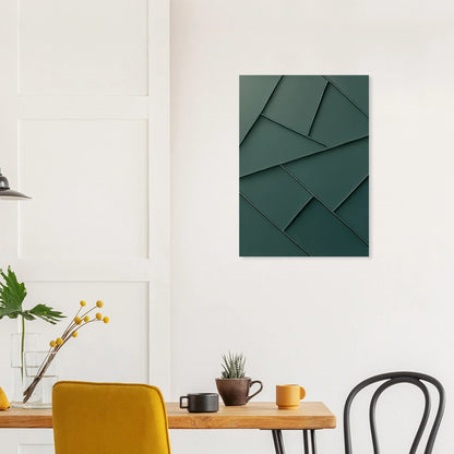 Minimalist Forest Green Geometric Art Print – Abstrakt Design for Modern Spaces