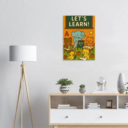 Lekfull Skolstart: 'Let's Learn!' Konsttryck för Barnrummet