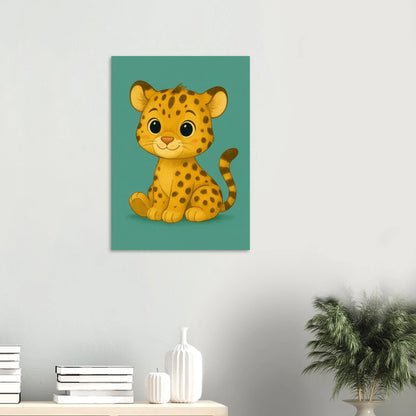 Söt Leopardunge Konsttryck: Lekfull Väggkonst för Barnrummet