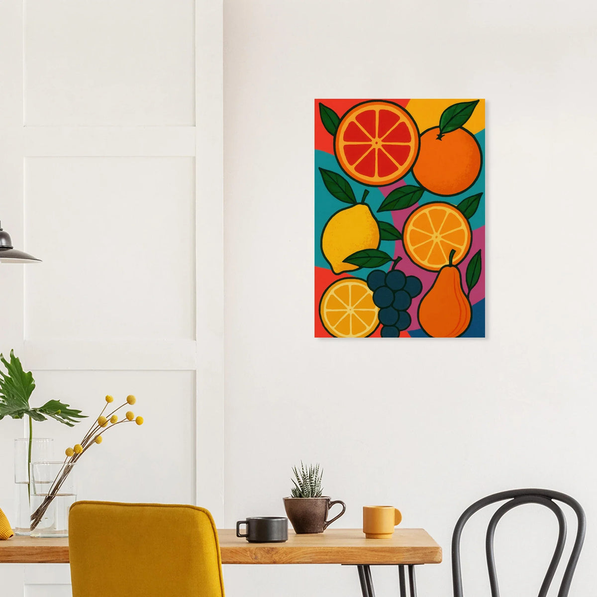 Frukter: Vibrant Pop Art Frukt Poster – Lägg till en färgexplosion i ditt hem