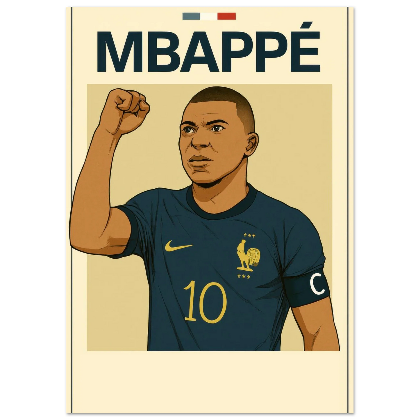 Mbappe 'Captain's Call' Football Legend Poster – Premium Art Print for Sports Fans