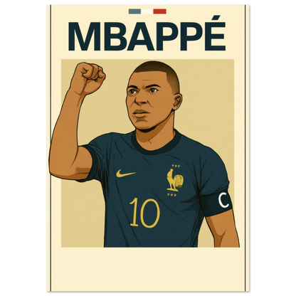Mbappe 'Captain's Call' Football Legend Poster – Premium Art Print for Sports Fans