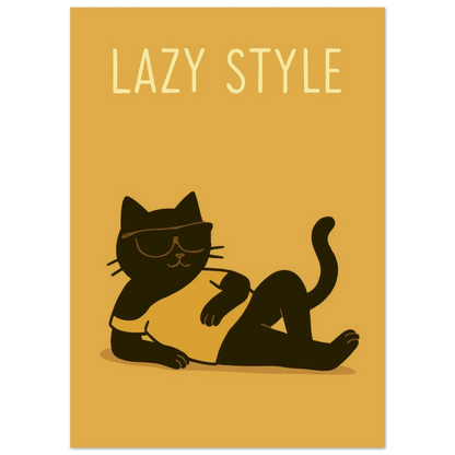 Lazy Cat in Sunglasses Poster – Chill Vibes Wall Art