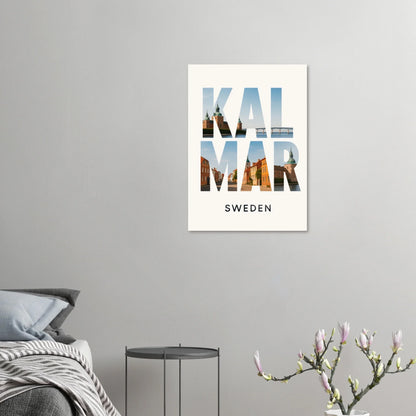 Kalmar, Sweden Cityscape Art Poster – Vibrant Swedish Architecture & Bridges