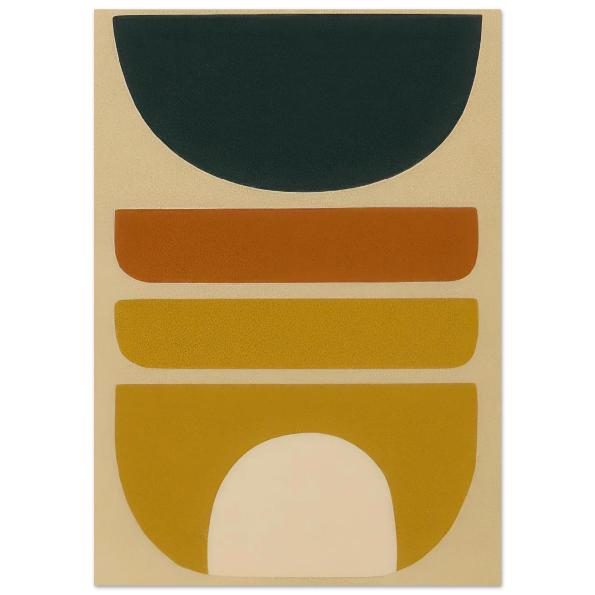 Abstrakt Minimalist Earth Tones Art Print – Modern Geometric Wall Decor for a Serene Home
