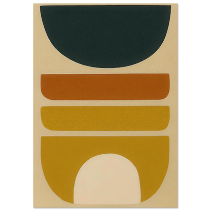Abstrakt Minimalist Earth Tones Art Print – Modern Geometric Wall Decor for a Serene Home