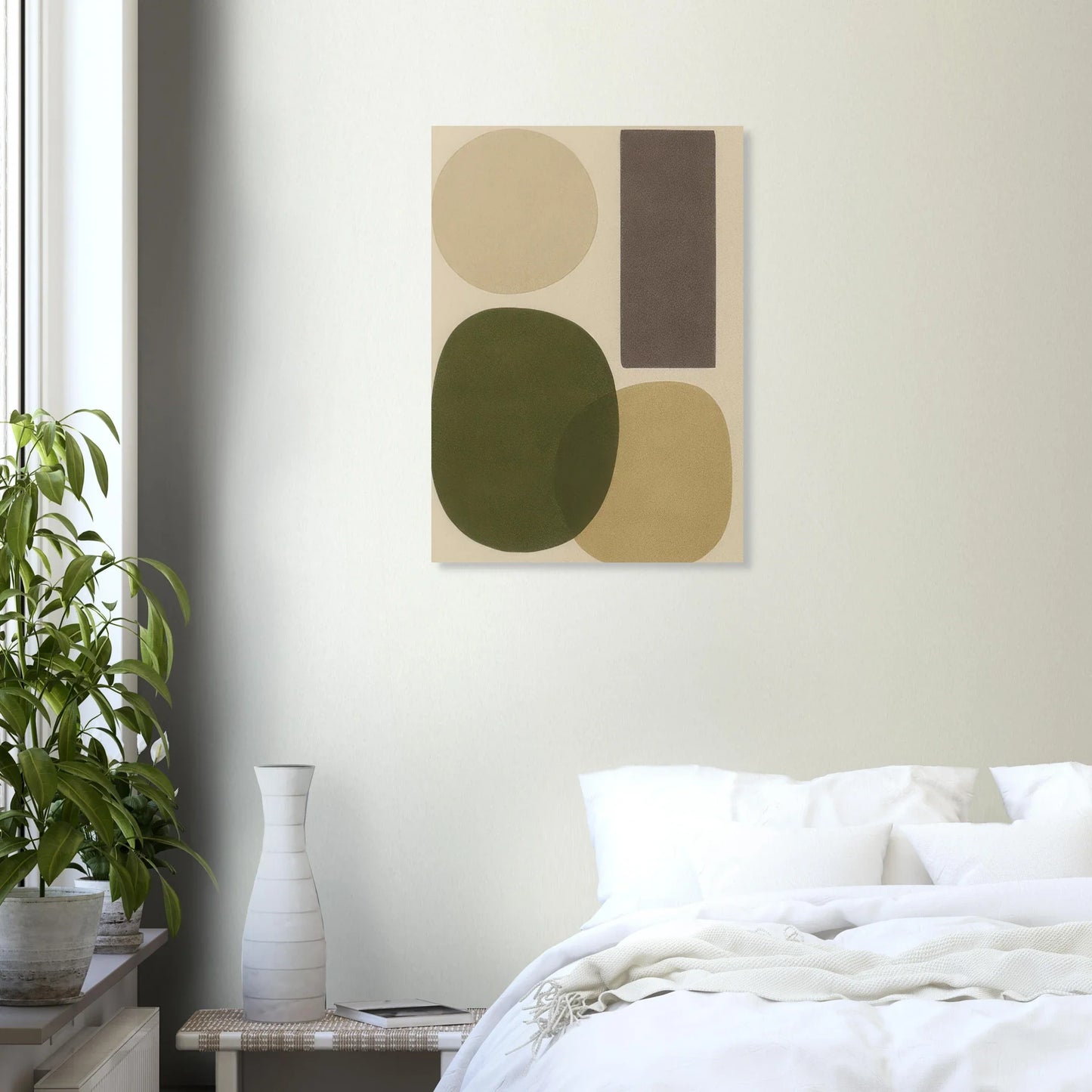 Abstrakt Minimalistisk Jordnära Geometrisk Affisch