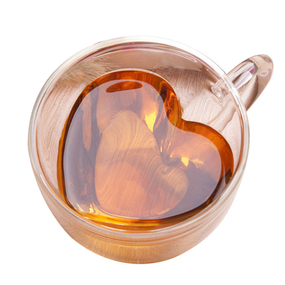Double-Wall Heart Glass Cup
