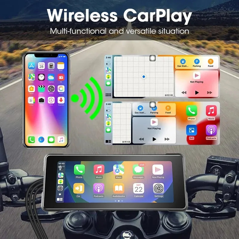 Motorcykeldisplay 7 tum