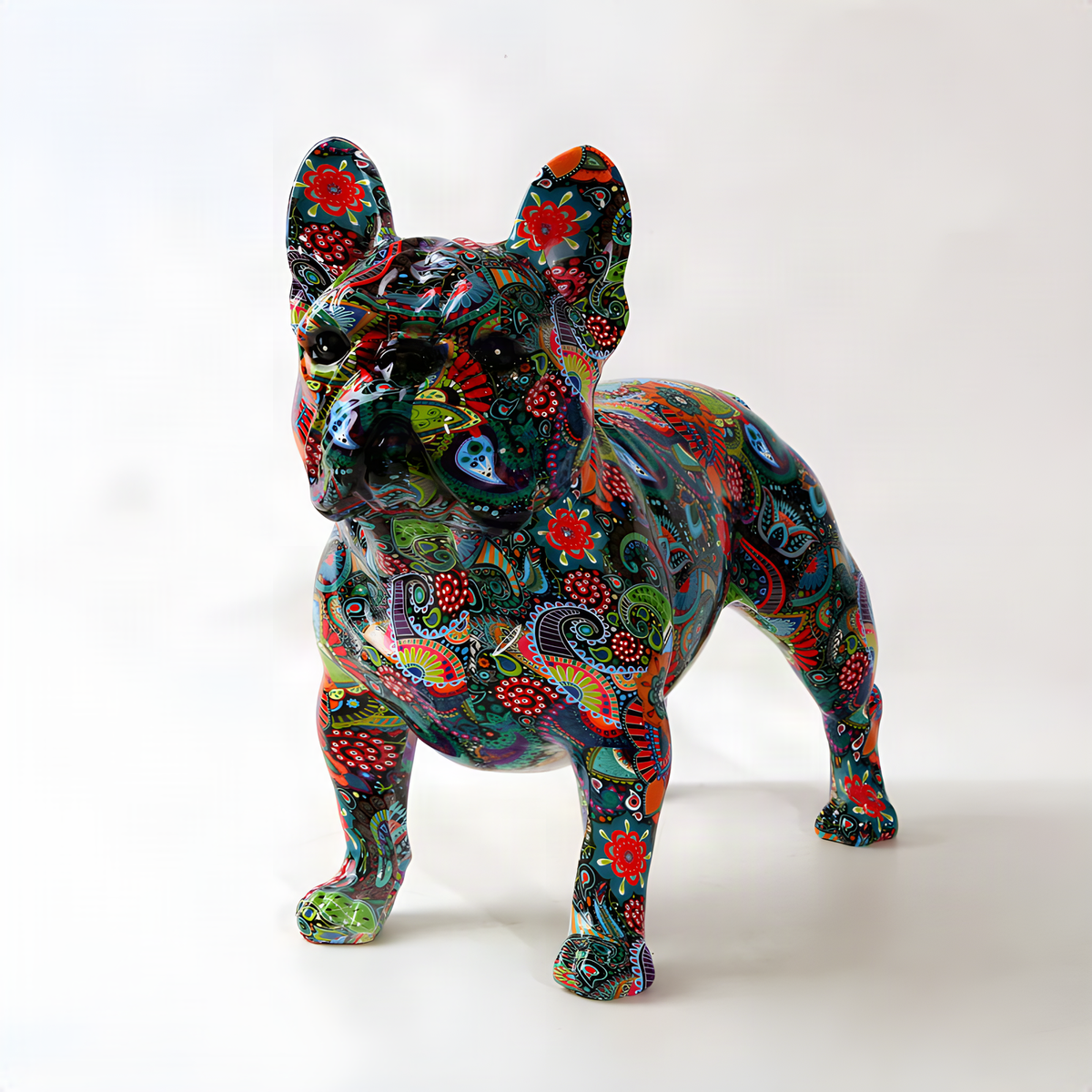 Paint-Splash Bulldog Figurine