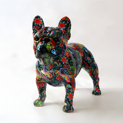 Paint-Splash Bulldog Figurine