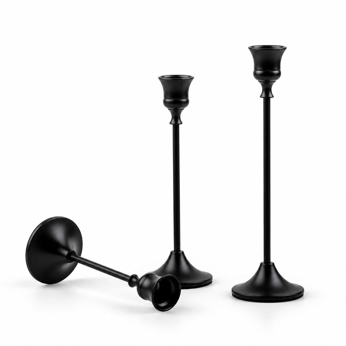 Three-Piece Metal Candle Holder Set