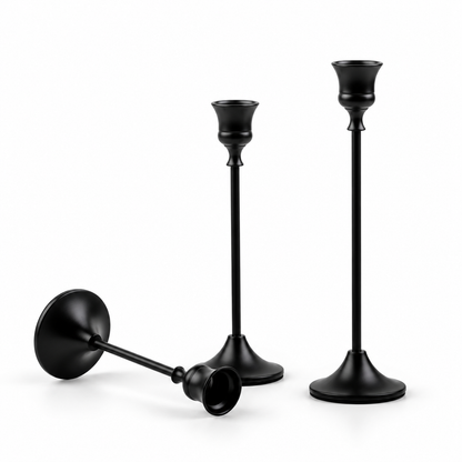 Three-Piece Metal Candle Holder Set