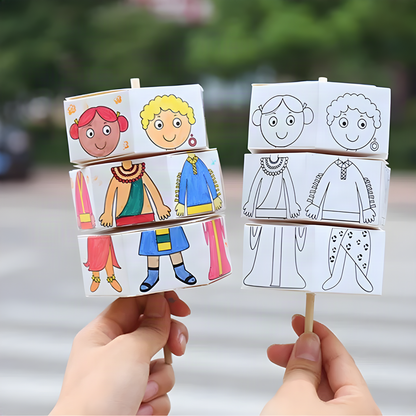Rotating Dress-Up Coloring Craft