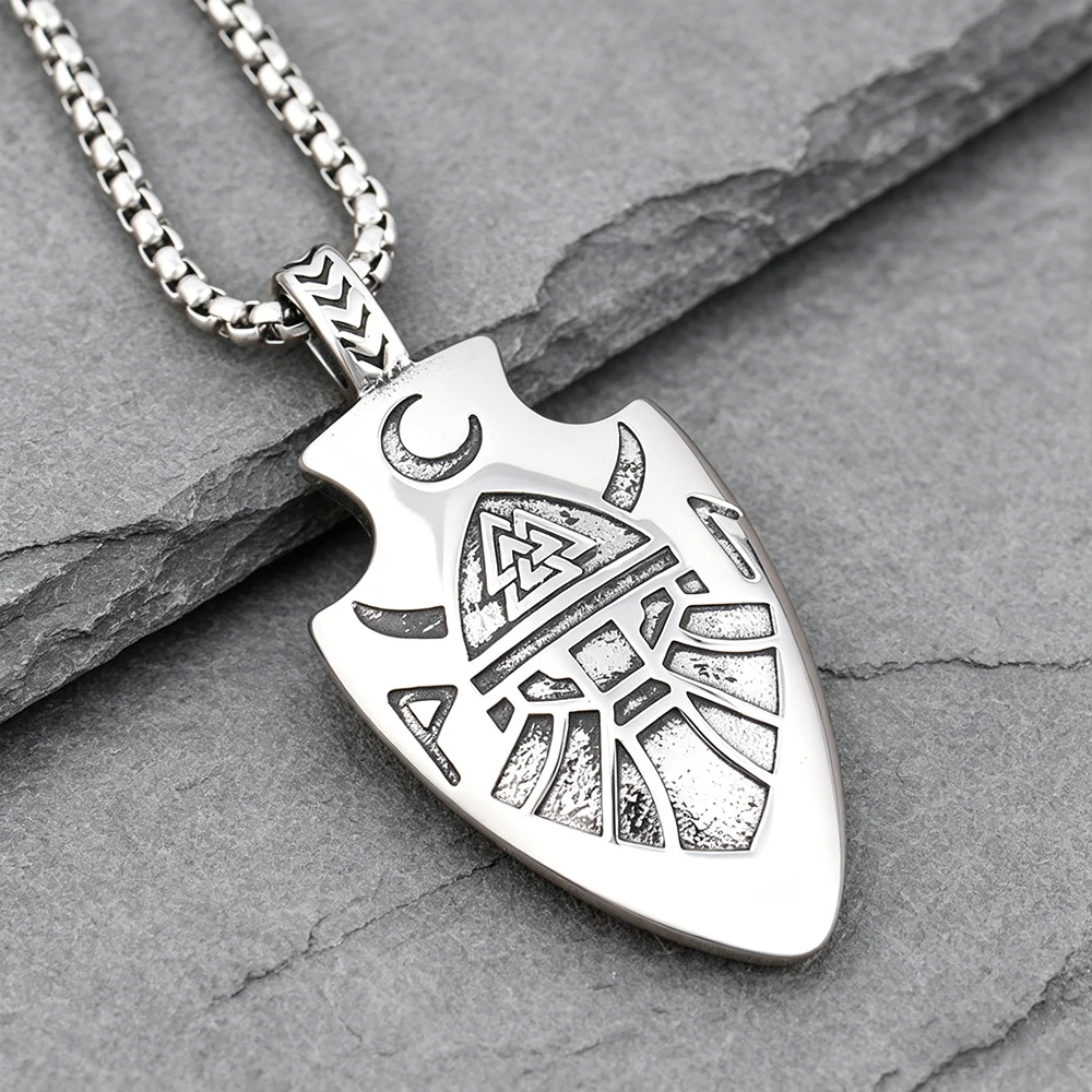 Double-Sided Viking Arrow Pendant