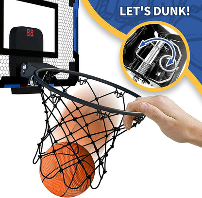 Väggmonterad ringbasketkorg för inomhusträning