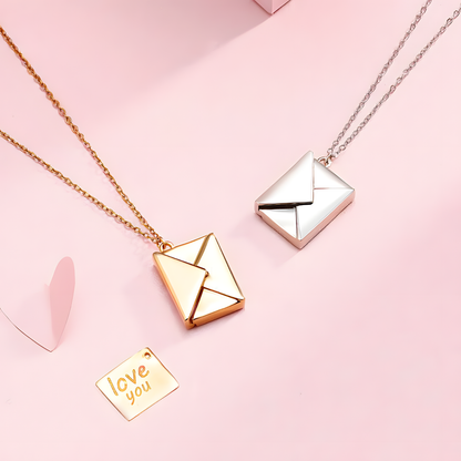 Opening Envelope Pendant Necklace