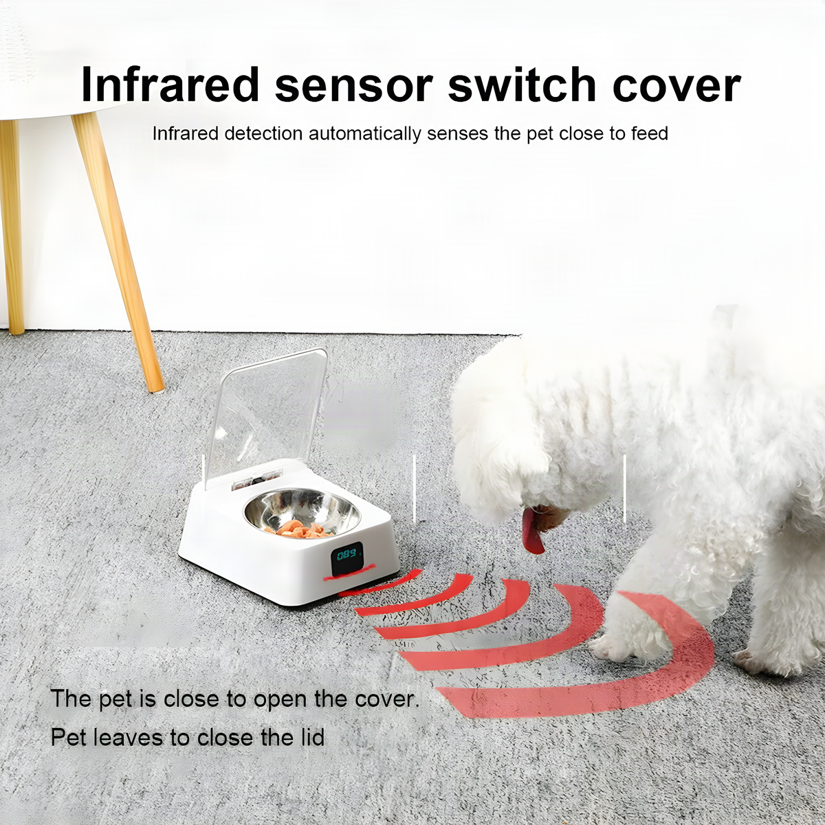 Sensor Lid Pet Food Bowl