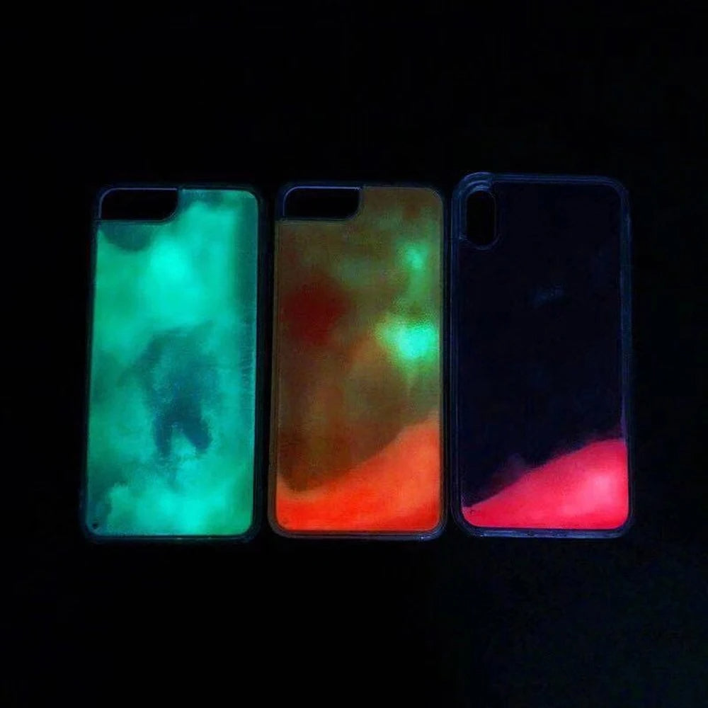 Lysande kvicksandsfodral för mobilen