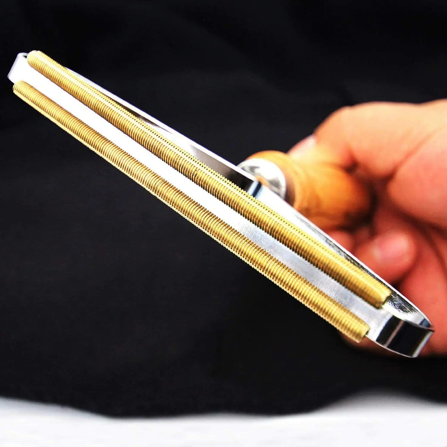 Wooden-Handle Lint Scraper