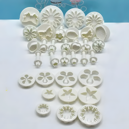 33-Piece Floral Fondant Cutter Set