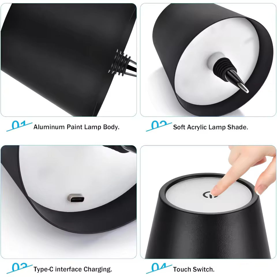 LED flaskebordlampe