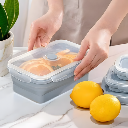 Foldable Silicone Lunch Box Set