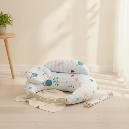 Adjustable Nursing Pillow with Baby Headrest
