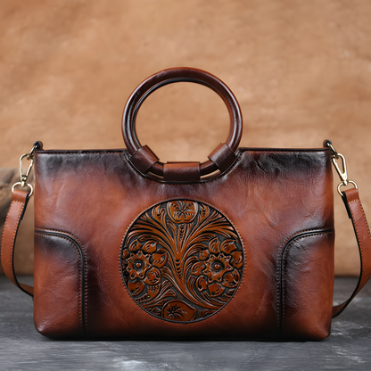 Embossed Crossbody Handbag