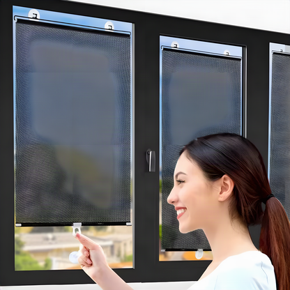 Suction-Cup Roller Window Shade