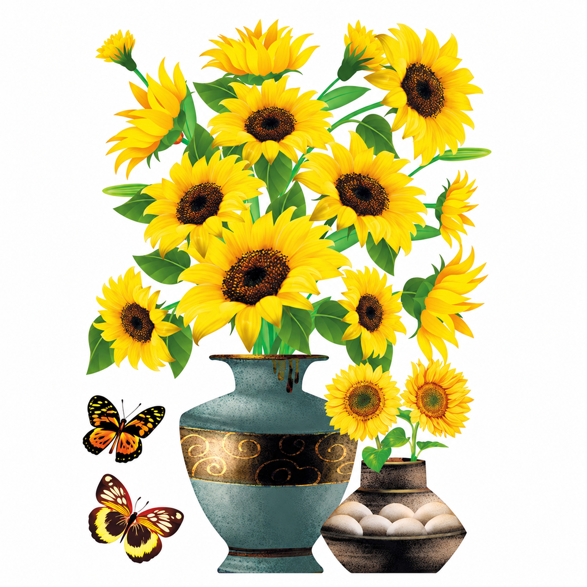 Floral Vase Wall Decal