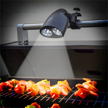 Clamp-On Dual-Head LED Grill Light