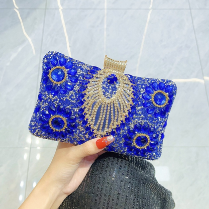 Floral Rhinestone Clutch