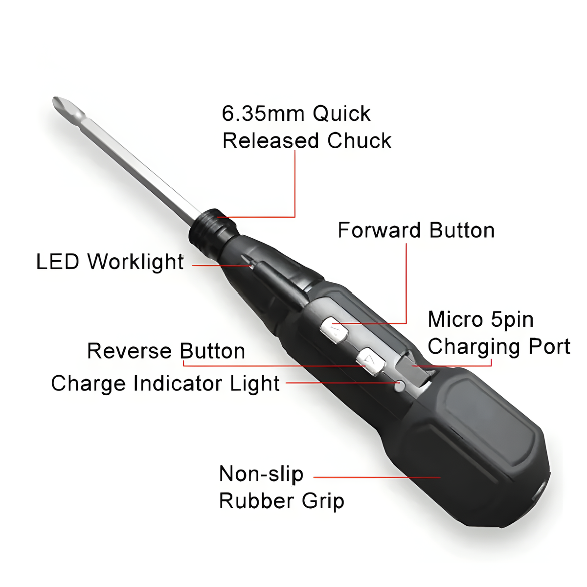 USB Rechargeable Slim Electric Screwdriver