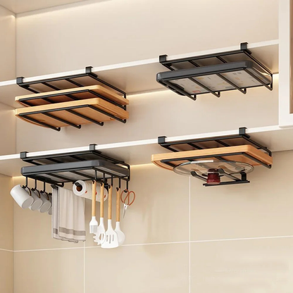 No-Drill Under-Cabinet Storage Rack
