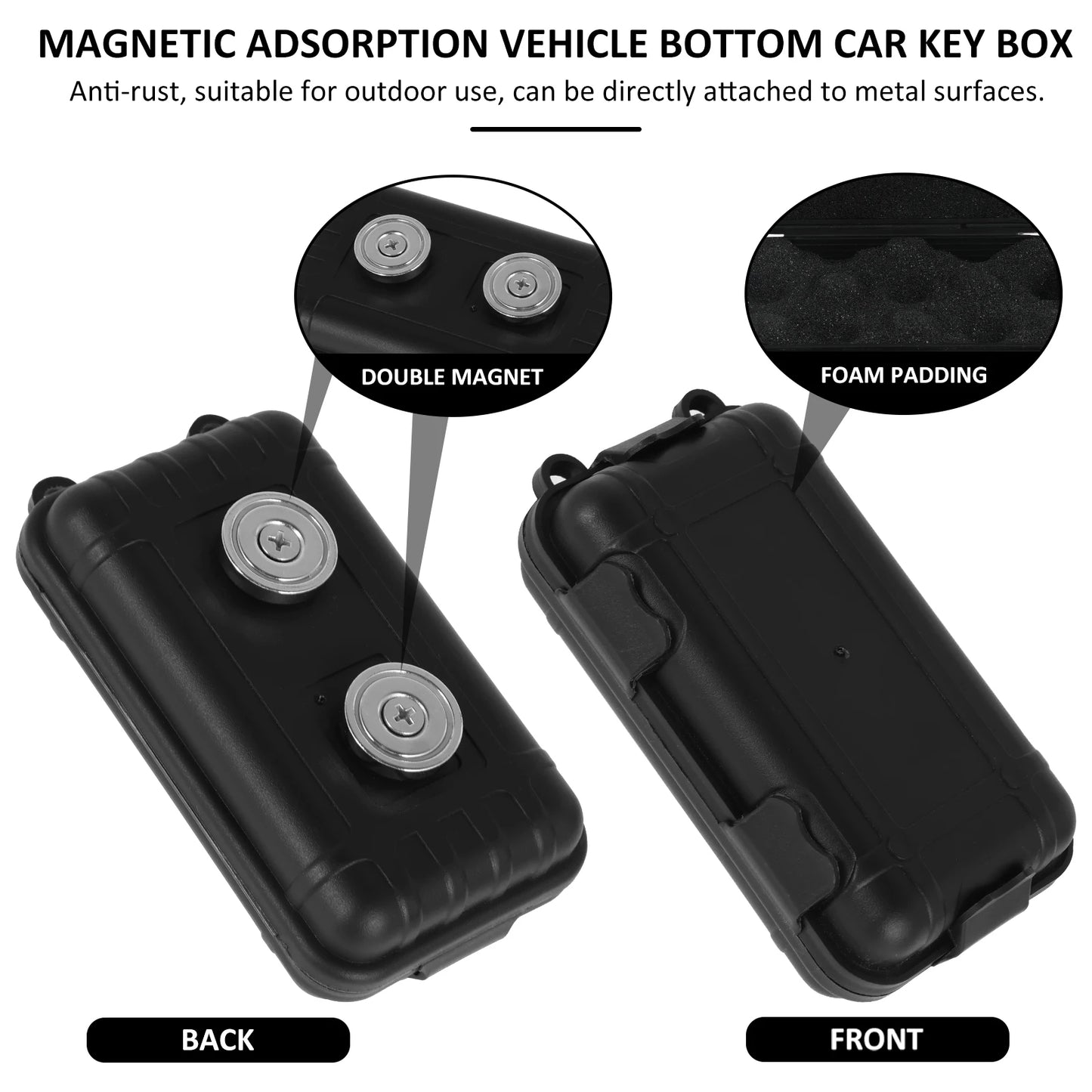 Magnetisk nyckelhållare för under bilen