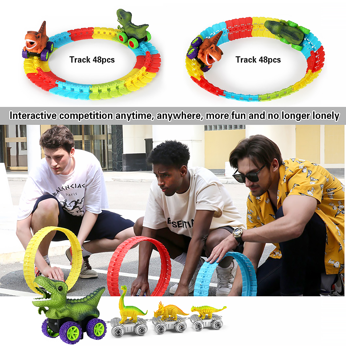 Dinosaur Roller-Coaster Track Toy