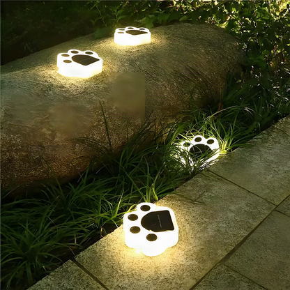 Solar Paw Print Garden Lights