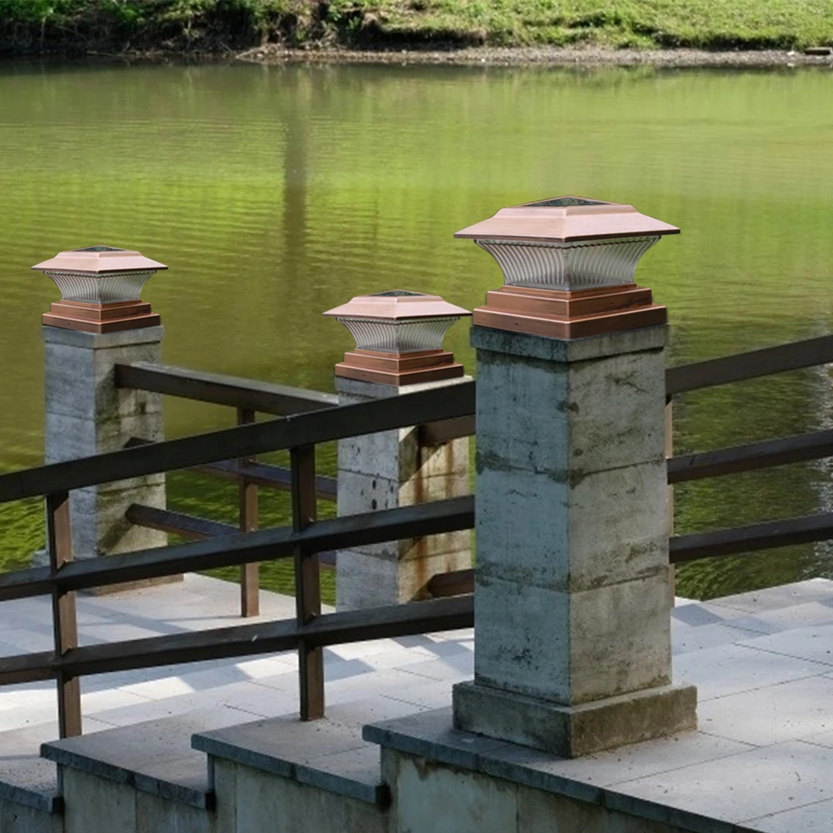 Bronze Solar Post-Cap Light