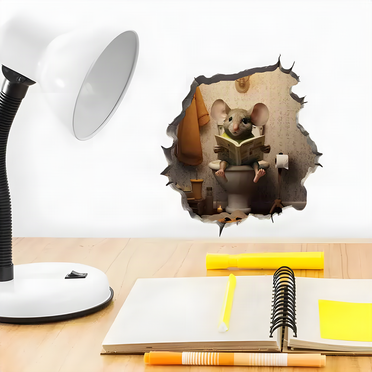 Mouse Hole Wall Stickers
