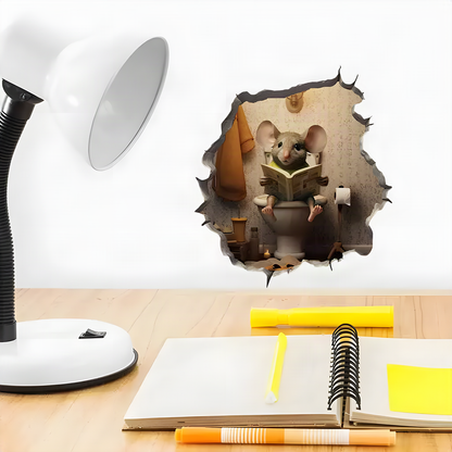 Mouse Hole Wall Stickers