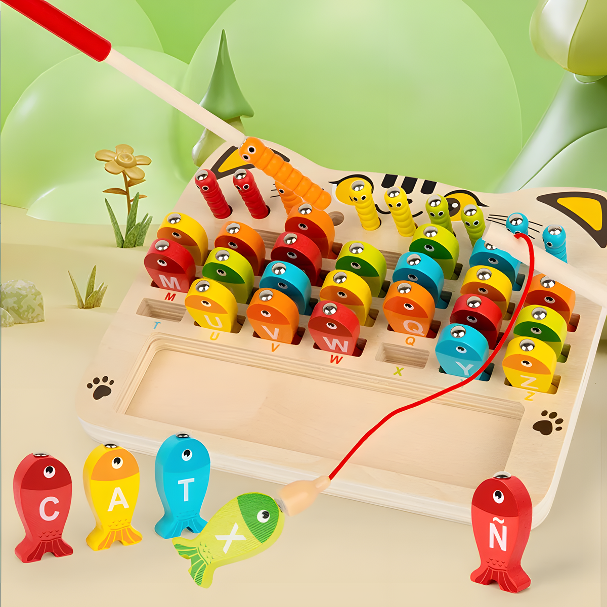 Wooden Magnetic Fishing Game