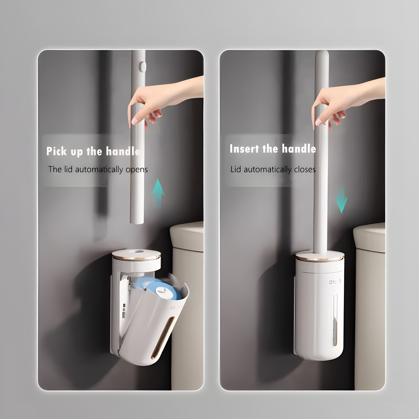 Wall Mounted Disposable Toilet Brush Set
