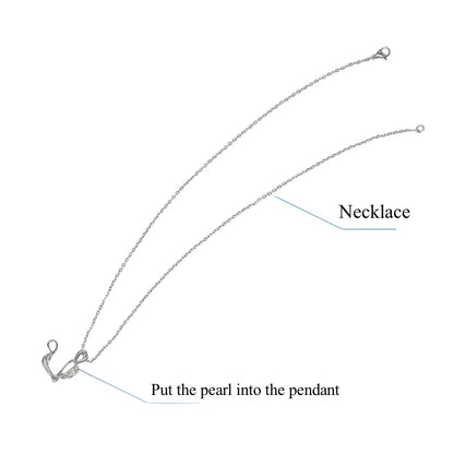 Naturpärla i snäckskal med halsband