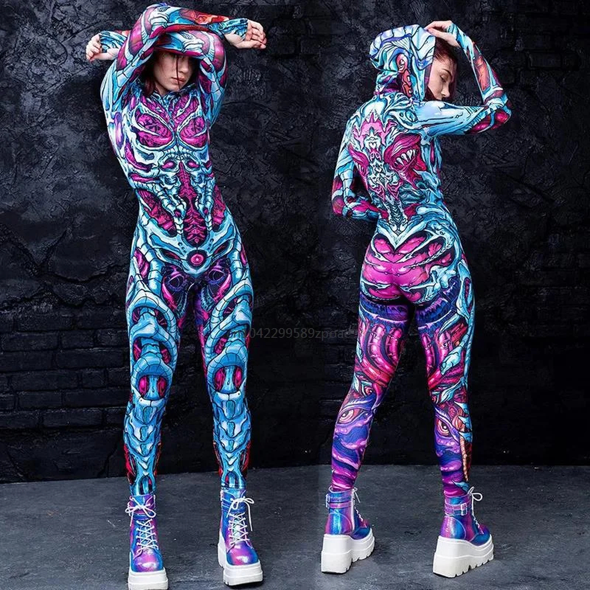 Colorful Skeleton Bodysuit