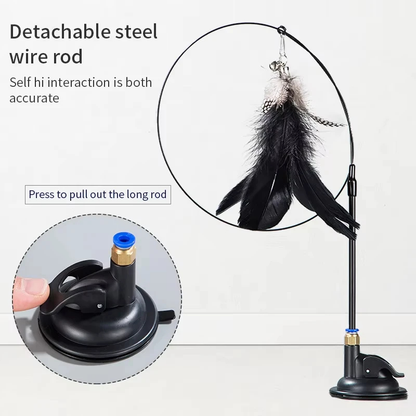 Hands-Free Suction Cup Cat Wand