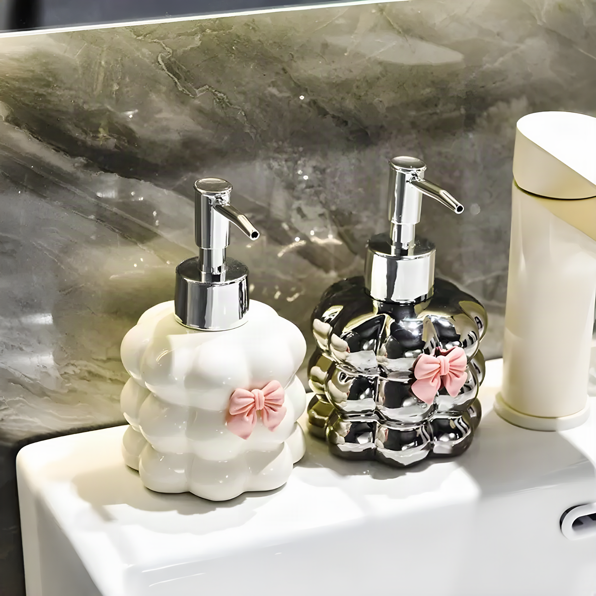Ceramic Bow Soap Dispenser