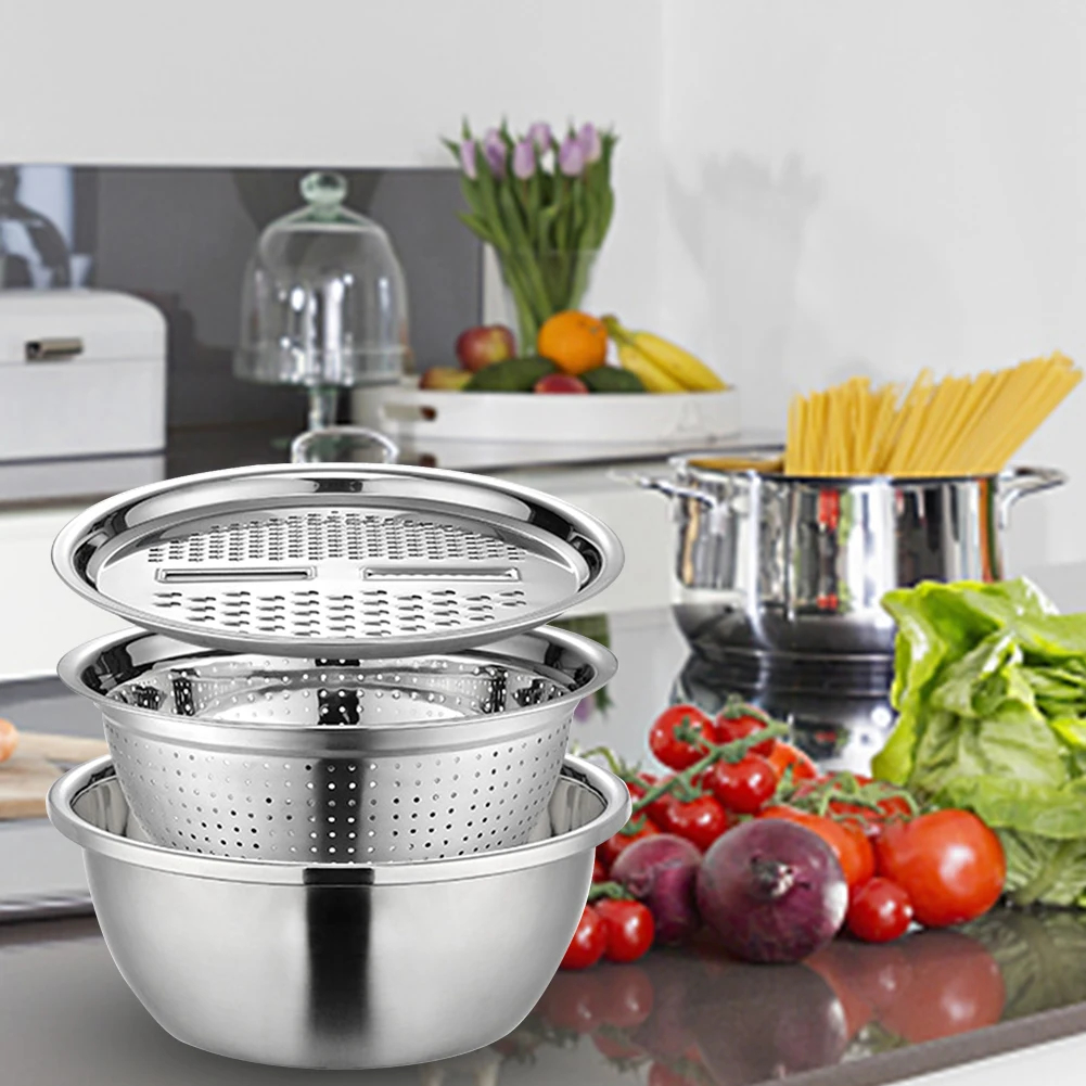 Stainless Steel Grater Bowl Set