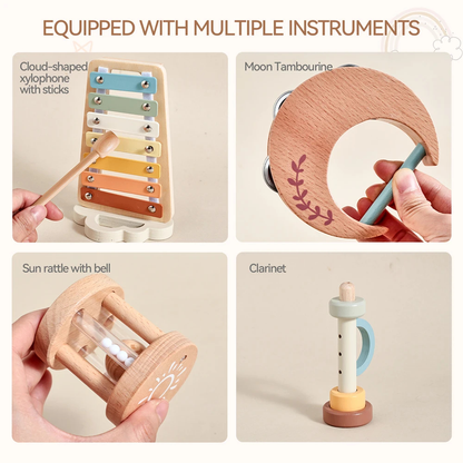 Wooden Musical Instrument Set